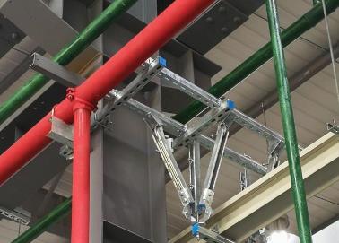 漳县该抗震支架的整体式支吊架结构协调性好